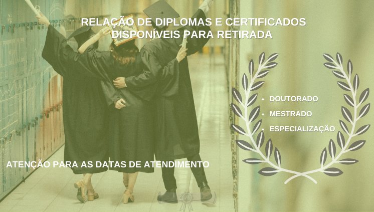 Datas de entregas de Diplomas e Certificados pela Propesp
